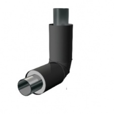 Отвод 90, Мст.09г2с, ГОСТ 8732-78/8731-74 219х6,0-2(355)-ППУ-ПЭ (L=1000 мм) с ОДК